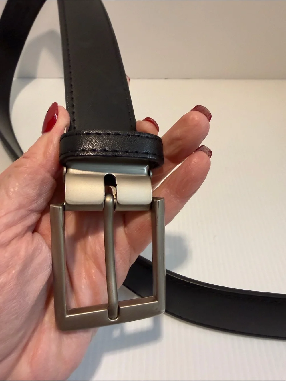 💼 Men's Reversible Genuine Leather Dress Belt M